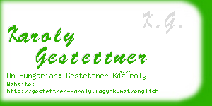 karoly gestettner business card